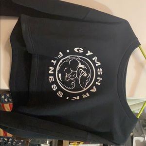 GYMSHARK black cropped crew neck